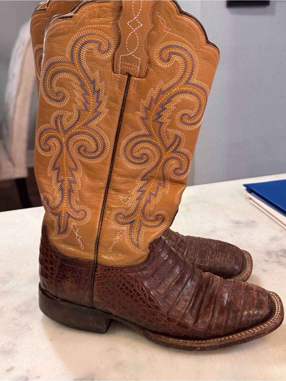 Lucchese Annalyn Caiman Belly Boots